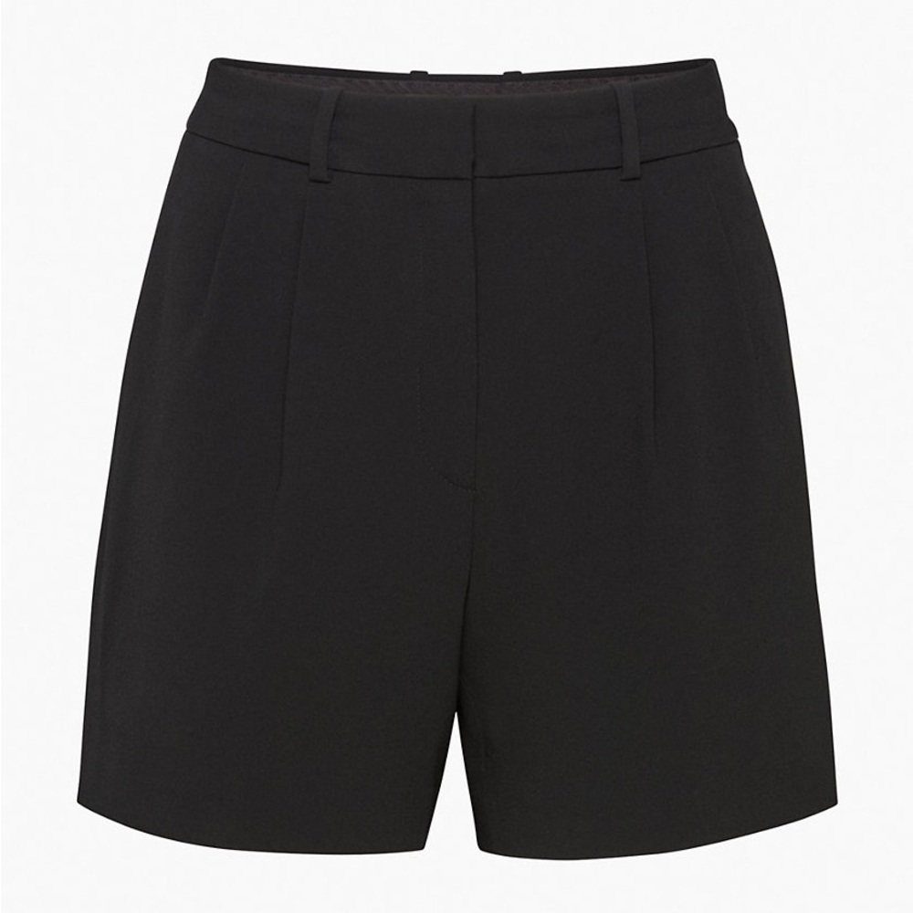Aritzia Babaton Pleated 5” Short Black